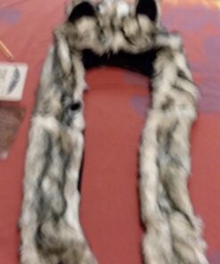 White Wolf Hood Faux Fur Hat with scarfs mittens & paws 3 in 1 by Hatbutik 29 71JJVWPXnCL 1