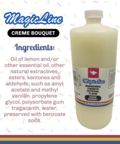 Magic Line Creme Bouquet Flavoring Oil for Baking - Replaces Vanilla Flavor Extracts (32 Ounces) 32 Fl Oz (Pack of 1) 20 71JJavqKYXS