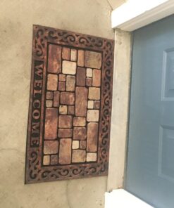 Apache Mills 60-732-1449-18x30 Masterpiece Aberdeen Welcome Doormat, 18" x 30",Brown 24 71JKXb3JyKL