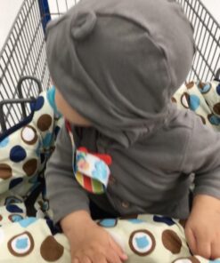 Shopping Cart Cover for Baby and High Chair Cover -2-in-1- Soft Padded Machine Washable Cart Cover for Babies - Cellphone and Bottle Holder included, Perfect baby shower gifts for boys or girls 33 71JKYl6uVeL