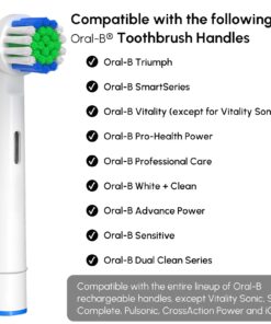 Replacement Toothbrush Heads Compatible with Oral-B Braun, 4 Pcs Professional Electric Toothbrush Heads Brush Heads for Oral B Replacement Heads Refill Pro 500/1000/1500/3000/3757/5000/7000/7500/8000 4 Count (Pack of 1) 9 71JKpWgXz5L
