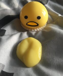 Cute Yellow Round Sucking & Vomiting Lazy Egg Yolk Vent Stress Tricky Game Relief Toys by Juicart 18 71JL8rDb7SL