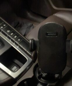 APPS2Car Solid Cup Holder Phone Mount for Car Truck with Quick Extension Long Arm Fast Swivel Adjustable Height 360 Rotatable Low Profile Universal Mobile Mount Compatible with All Cell Phone iPhone Black 32 71JLGrA5sKL