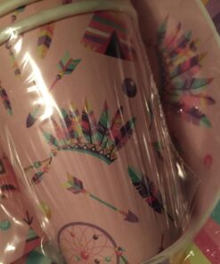 Pink Tribal Boho Girl Birthday Party Supplies Set Plates Napkins Cups Tableware Kit for 16 18 71JLdoh7z8L