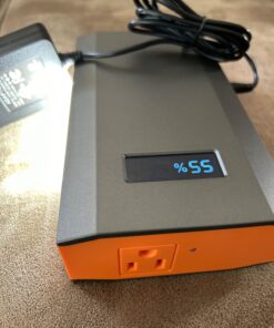 ZeroKor Portable Power Bank with AC Outlet, 65W/110V Portable Laptop Charger Battery Bank, 24000mAh/88.8Wh External Battery Pack,Backup Power Source for Outdoor Tent Camping RV Home Office Emergency Orange Grey 52 71JLniQrODL