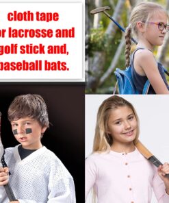 EAGLES Hockey Tape Multipurpose Cloth Tape Roll for Ice & Roller Hockey Stick, Blade & Handle Protector - Strong Over Grip for Lacrosse Baseball Bat Sports Gifts, Accessories, Equipment 2x Black 25 71JMyAH1D2S