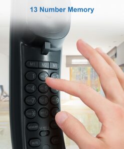 AT&T TR1909B Trimline Corded Phone with Caller ID, Black 24 71JNHwMMDRL