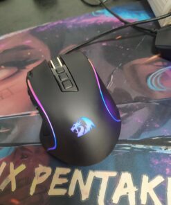 Redragon M612 Predator RGB Gaming Mouse, 8000 DPI Wired Optical Gamer Mouse with 11 Programmable Buttons & 5 Backlit Modes, Software Supports DIY Keybinds Rapid Fire Button Black 44 71JNzK82DLL