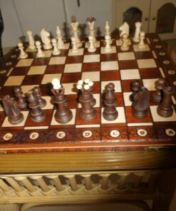 Wegiel Chess Set - Consul Chess Pieces and Board - European Wooden Handmade Game - JUNIOR 80 71JO6M7VPmL