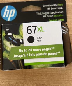 HP 67XL Black High-yield Ink Cartridge | Works with HP DeskJet 1255, 2700, 4100 Series, HP ENVY 6000, 6400 Series | Eligible for Instant Ink | 3YM57AN 30 71JPCdNasL