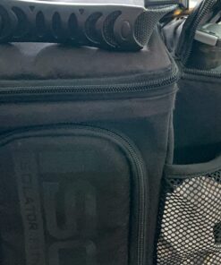 Meal Prep Bag ISOBAG 3 Meal Insulated Lunch Bag Cooler with 6 Stackable Meal Prep Containers, 2 Ice Pack ISOBRICKS, and Shoulder Strap - MADE IN USA (Blackout) 3 Meal Isobag Blackout 35 71JPWJHtSqL