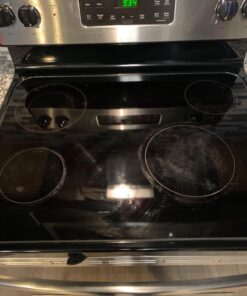 Cerama Bryte Combo Kit POW-R Grip, Scraper, Pad & Removes Tough Stains Cooktop and Stove Top Cleaner for Glass - Ceramic Surfaces, 10 Ounces, 4 Piece 42 71JPWTnaFJL