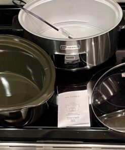 MAGNIFIQUE 8-Quart Casserole Slow Cooker with Timer and Digital Programmable - Small Kitchen Appliance for Family Dinners - Serves 6+ People - Heat Settings: Keep Warm, Low and High 8 Qt Stainless Steel Digital 30 71JPhDcVFsL