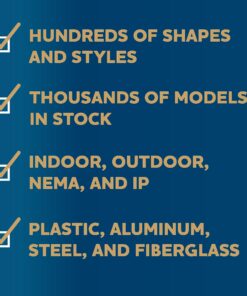 BUD Industries JBH-4961-KO Steel NEMA 1 Sheet Metal Box 6" L x 10" W x 10" H, Gray,White 23 71JPjkjMzL 1