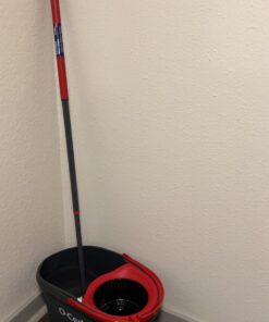 O-Cedar EasyWring Microfiber Spin Mop, Bucket Floor Cleaning System, Red, Gray 44 71JPopQlPQL