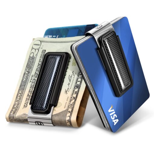 M-Clip Money Clip - Minimalist Slim Wallet Alternative for Front Pocket Carry - Cash and Credit Card Holder for Men Black