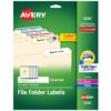 Avery File Folder Labels in Assorted Colors for Laser and Inkjet Printers with TrueBlock Technology, 0.67 x 3.43 Inches, Pack of 750 (5266)(Packaging May Vary) 1 17 71JQ6UdF8QL