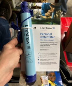 LifeStraw Personal Water Filter for Hiking, Camping, Travel, and Emergency Preparedness Blue 1 Pack 33 71JQX88HXRL