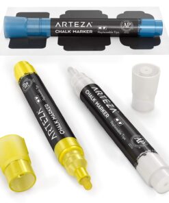 Arteza 150 Chalkboard Labels + 3 Colored Chalk Markers - Removable Chalk Labels for Jars - Waterproof Mason Jar Stickers 3 Colors 8 71JQz2kZ8pL
