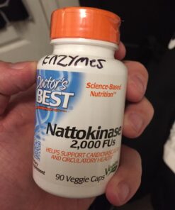 Doctor's Best Nattokinase - 2, 000 FU of Enzyme, Supports Heart Health & Circulatory & Normal Blood Flow, Non-GMO, Gluten Free, Vegan, 90 VC (DRB-00125) 90VC 33 71JRRC0RqL 1