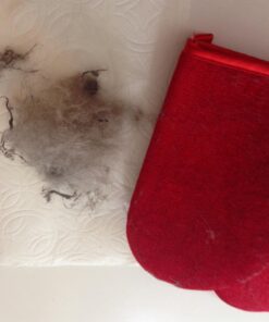 CleanAide Hair Magnet Pet Fur Removal and Lint Debris Cleanup Pick it up Mitt, Red, Pack of 2 18 71JRUbkswuL