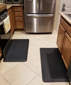 Sky Solutions Anti Fatigue Floor Mat - 3/4" Thick Cushioned Kitchen Rug, Standing Desk Mat - Comfort at Home, Office, Garage - Non Slip, Durable and Stain Resistant (20" x 39", Black) 20" x 39" 31 71JS1eGgOwL