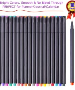 iBayam Journal Planner Pens Colored Pens Fine Point Markers Fine Tip Drawing Pens Fineliner Pen for Bullet Journaling Writing Note Taking Calendar Coloring Art Office School Supplies, 18-Pack Multicolor 31 71JSWp8N9hL