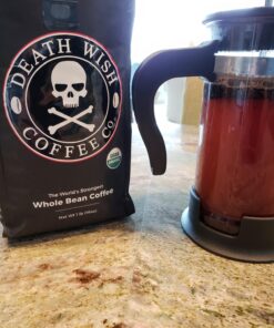 Death Wish Coffee, Organic and Fair Trade Dark Roast Whole Bean Coffee, 16 oz 16 Ounce (Pack of 1) 51 71JSXKz6UOL