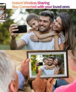 10.1 inch WiFi Digital Picture Frame, 32GB Smart Digital Photo Frame with WiFi Share Photo Video via Frameo App 10.1" Brown 31 71JTR8JZFtL