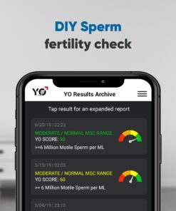 YO Home Sperm Test | at-Home Fertility Test Kit for Men | Check Motile Sperm Concentration with 97% Accuracy | Fast Results Using Your Smartphone | Includes 2 Tests | Private, Convenient, Easy to Use 16 71JUyw8qa2L