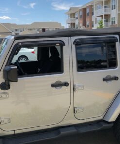 Rugged Ridge | Window Rain Deflectors | 11351.12 | Fits 2007-2018 Jeep Wrangler JKU 4-Door 25 71JVoczgyAL