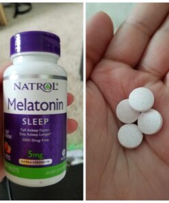 Natrol Melatonin 5mg, Strawberry-Flavored Dietary Supplement for Restful Sleep, 90 Fast-Dissolve Tablets, 90 Day Supply 26 71JW zgFhL