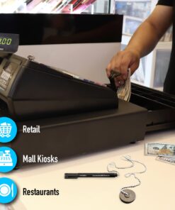 Nadex Secure Counterfeit Pen Attaches to Counter, (Gold for Real - Black for Fake), Detect Counterfeit Bills - 4 Pen, 1 Base 4 Pen + 1 Base Set 18 71JWYqhSQSL