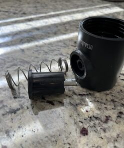 WACACO Nanopresso Portable Espresso Maker, Upgrade Version of Minipresso, 18 Bar Pressure, Small Travel Coffee Maker, Manually Operated. Perfect for Kitchen and Office Black 25 71JWtANXE3L