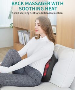 Nekteck Foot Massager with Heat, Shiatsu Heated Electric Kneading Foot Massager Machine for Plantar Fasciitis, Built-in Infrared Heat Function and Power Cord (Black) Black 24 71JWxx310ML