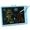 KOKODI LCD Writing Tablet, 10 Inch Colorful Toddler Doodle Board Drawing Tablet, Erasable Reusable Electronic Drawing Pads, Educational and Learning Toy for 3-6 Years Old Boy and Girls Blue 10in 35 71JXJ0I9e L