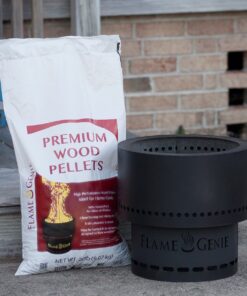 Portable Smokeless Wood Pellet Firepit - Flame Genie FG-16 Portable Fire Pit, Smoke-Free Wood Pellet Fire Pit, USA Made, Smokeless Fire Pits for Outside, 13.5" Diameter, Smokeless Firepit, Black 40 71JXNjHhfzL