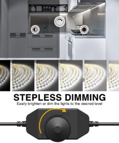 Onforu White LED Strip Lights, 32.8FT 6000K Super Bright Dimmable Tape Light Kit, 600 LEDs Daylight Christmas Rope Light, 12V Flexible Strip Lighting for Mirror, Under Cabinet, Home, Bedroom Daylight White 23 71JXmuQ9IJS