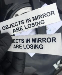BERRYZILLA (Pair) Objects in Mirror are Losing Decal Black Etched Glass Funny Sticker 24 71JZSPhRbL