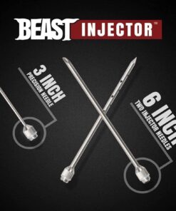Grill Beast - 304 Stainless Steel Meat Injector Kit with 2-oz Large Capacity Barrel and 3 Professional Marinade Needles Beast Injector 26 71Ja8hrKHmL