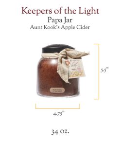 Alternative view of A Cheerful Giver — Aunt Kook's Apple Cider - 34oz Papa Scented Candle Jar with Lid - Keepers of the Light - 155 Hours of Burn Time, Gift for Women, Brown
