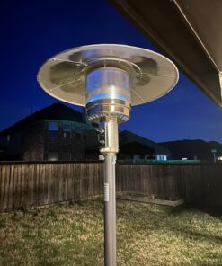 EAST OAK 50,000 BTU Patio Heater with Sand Box, Table Design, Double-Layer Stainless Steel Burner, Wheels, Triple Protection System, Outdoor Heater for Home and Residential, 2023 Upgrade, Black 44 71Jb1GnrLL