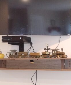 WALI Floating Entertainment Center Shelves, Holds Up to 17.6lbs, TV Shelf with Strengthened Tempered Glasses for DVD Players, Cable Boxes, Games Consoles, TV Accessories (CS201B), 1 Shelf, Black 1-Shelf 35 71JbPbdU8RL