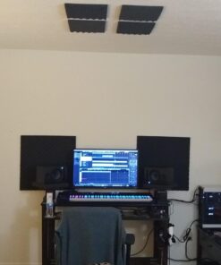 Acoustic Foam Bass Trap Studio Corner Wall 12" X 6" X 6" (4 PACK) Made in USA - Color: Charcoal 12X6X6 15 71JbauFgjIL