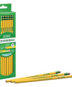 Ticonderoga Wood-Cased Pencils, Unsharpened, 2 HB Soft, Yellow, 24 Count 24 Count (Pack of 1) 18 71Jbb759ZAL