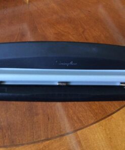 Swingline 3 Hole Punch, 2- 3 Hole Adjustable Desktop Puncher, 10 Sheet Punch Capacity, Precision Pro, Black/Silver (74037) 44 71JbheMuLEL