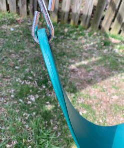 Jungle Gym Kingdom Swings for Outdoor Swing Set - Pack of 2 Swing Seat Replacement Kits with Heavy Duty Chains - Backyard Swingset Playground Accessories for Kids (Green) Green, 2 Pack Standard 42 71JbqX x FL