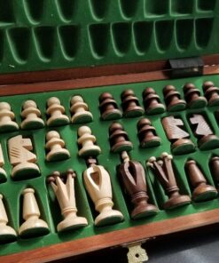 Wegiel Handmade Royal 36 European Chess Set - Wooden 14.2 Inch Board Hornbeam & Sycamore Pieces 30 71JckvgcqzL 1