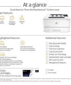 HP LaserJet Pro M402n,Monochrome Laser Printer with Built-in Ethernet, Amazon Dash replenishment ready (C5F93A) 17 71JcrnO1dOL