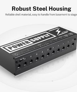 Donner DP-2 Guitar Pedal Power Supply High Current 10 Isolated DC Output for 9V/12V/18V Effect Pedals 34 71JcsKg1yUL